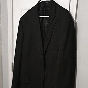 Haggar Men Dark Gray Pinstripe Suit Jacket Only    46L